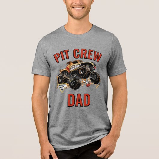 Monster Jam - Monster Mutt Pit Crew Papa Tri-Blend Shirt (Voorkant)