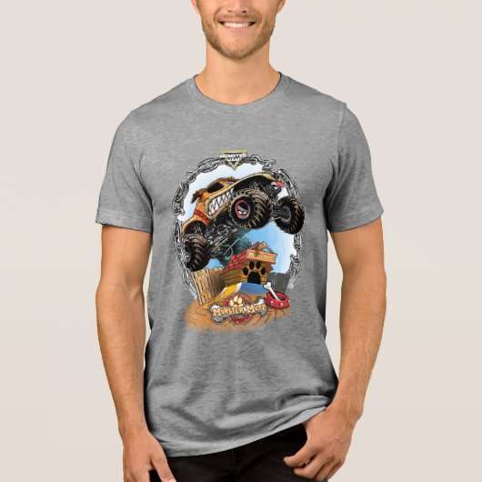 Monster Jam Monster Mutt Tri-Blend Shirt (Voorkant)