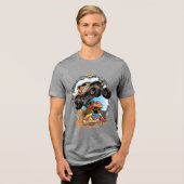 Monster Jam Monster Mutt Tri-Blend Shirt (Voorkant volledig)