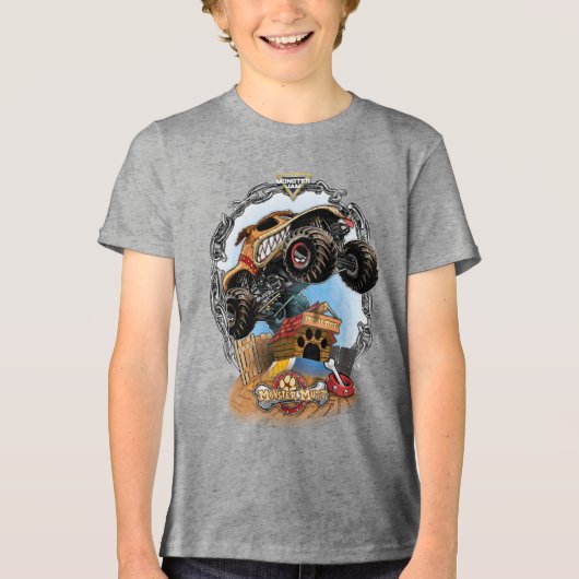 Monster Jam Monster Mutt Tri-Blend Shirt (Voorkant)