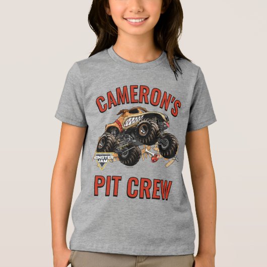 Monster Jam - Monster Mutt Verjaardag Pit Crew Tri-Blend Shirt (Voorkant)