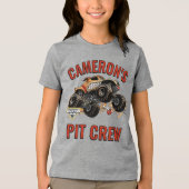 Monster Jam - Monster Mutt Verjaardag Pit Crew Tri-Blend Shirt (Voorkant)