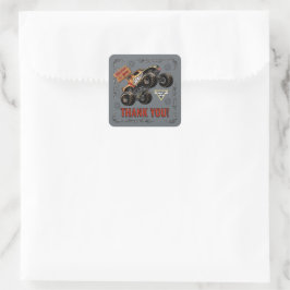 Monster Jam - Monster Mutt Verjaardag Vierkante Sticker