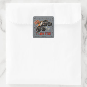 Monster Jam - Monster Mutt Verjaardag Vierkante Sticker