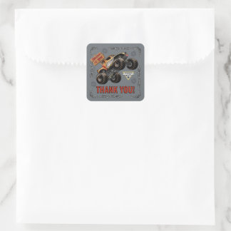 Monster Jam - Monster Mutt Verjaardag Vierkante Sticker