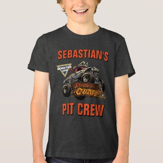 Monster Jam - Pirate's Curse Pit Crew Tri-Blend Shirt (Voorkant)