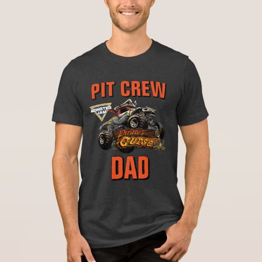 Monster Jam - Pirate's Curse Pit Crew Tri-Blend Shirt (Voorkant)