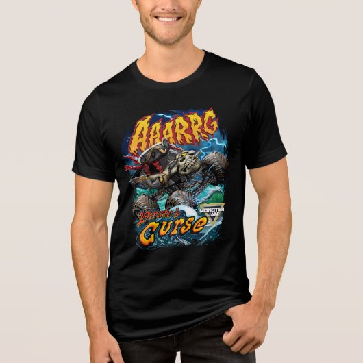 Monster Jam Pirate's Curse Tri-Blend Shirt (Voorkant)