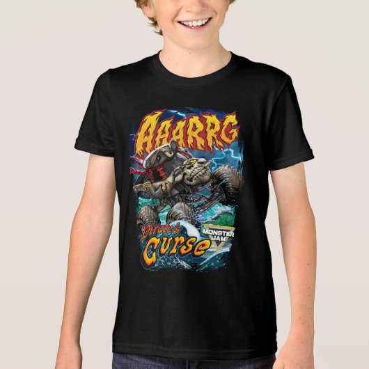 Monster Jam Pirate's Curse Tri-Blend Shirt (Voorkant)