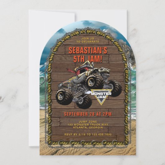 Monster Jam - Pirate's Curse Verjaardag Kaart (Voorkant)