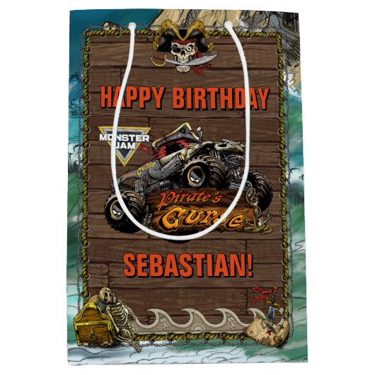 Monster Jam - Pirate's Curse Verjaardag Medium Cadeauzakje (Voorkant)