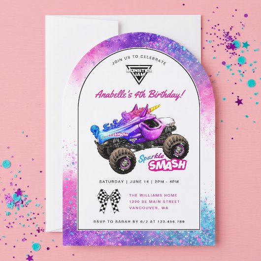 Monster Jam - Sparkel Smash Verjaardag Kaart