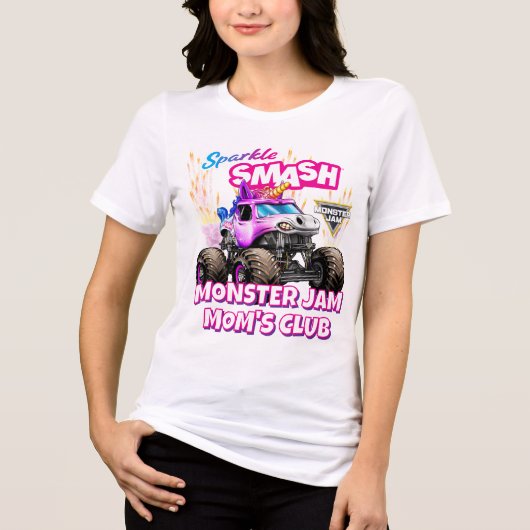 Monster Jam Sparkle Smash - Monster Jam Moeders Cl Tri-Blend Shirt (Voorkant)