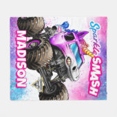 Monster Jam Sparkle Smash - Persoonlijk Fleece Deken (Voorkant (Horizontaal))