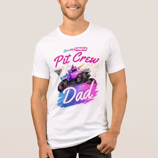Monster Jam - Sparkle Smash Pit Crew Papa Tri-Blend Shirt (Voorkant)