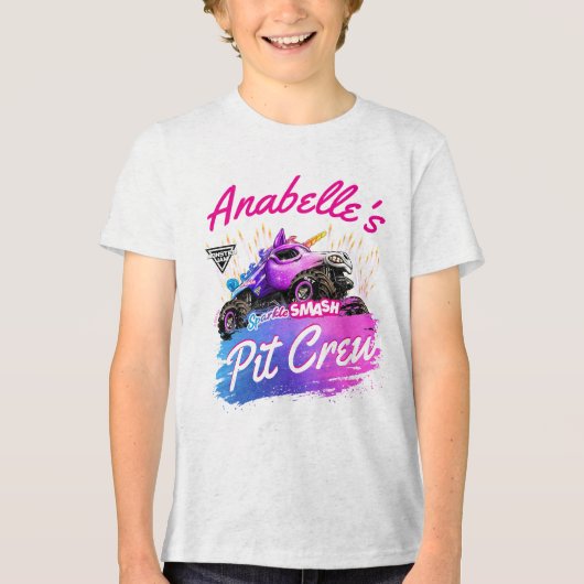 Monster Jam - Sparkle Smash Pit Crew Tri-Blend Shirt (Voorkant)