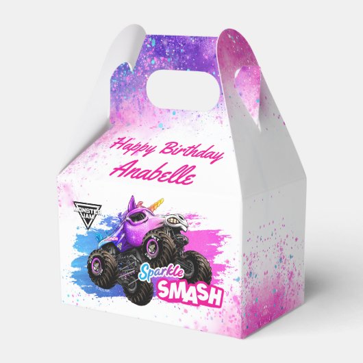 Monster Jam - Sparkle Smash Verjaardag Bedankdoosjes (Voorkant Zijde)