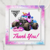 Monster Jam - Sparkle Smash Verjaardag Bedankjes Labels (Achterkant)