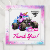 Monster Jam - Sparkle Smash Verjaardag Bedankjes Labels (Voorkant)