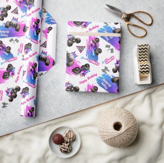Monster Jam - Sparkle Smash Verjaardag Cadeaupapier (Crafts)