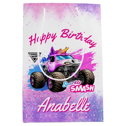 Monster Jam - Sparkle Smash Verjaardag Medium Cadeauzakje (Voorkant)