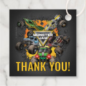 Monster Jam Trucks Verjaardag Bedankt Bedankjes Labels (Achterkant)