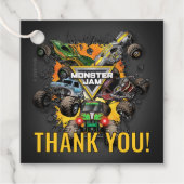 Monster Jam Trucks Verjaardag Bedankt Bedankjes Labels (Voorkant)