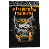 Monster Jam Trucks Verjaardag Medium Cadeauzakje (Voorkant)