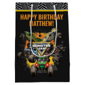Monster Jam Trucks Verjaardag Medium Cadeauzakje (Achterkant)