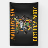 Monster Jam Trucks Verjaardag Spandoek (Verticaal)