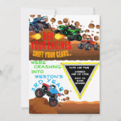 Monster Jam verjaardagsuitnodiging Kaart (Voorkant)