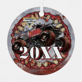Monster Jam Zombie Metalen Ornament (Voorkant)