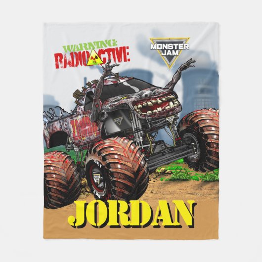 Monster Jam Zombie - Persoonlijk Fleece Deken (Voorkant)