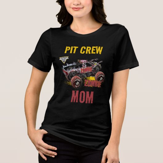 Monster Jam - Zombie Pit Crew Moeder Tri-Blend Shirt (Voorkant)