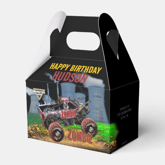 Monster Jam - Zombie Verjaardag Bedankdoosjes (Voorkant Zijde)
