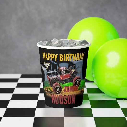 Monster Jam - Zombie Verjaardag Papieren Bekers