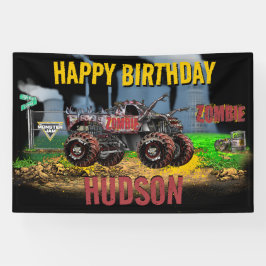 Monster Jam - Zombie Verjaardag Spandoek