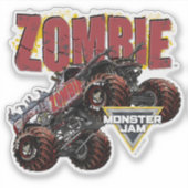 Monster Jam Zombie Volle Gaspedaal Sticker (Voorkant)