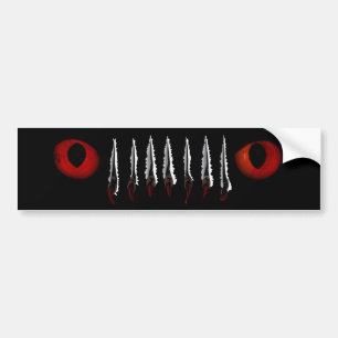 Monster Jeep Grille Bumpersticker