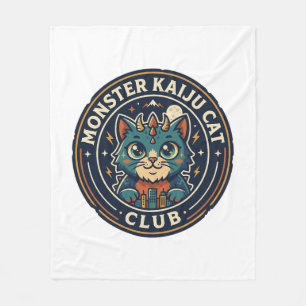 Monster Kaiju Kat Kat Grafische T-shirt Kunst - Mo Fleece Deken