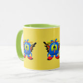 Monster Karakter Uil Vogel Geanimeerd Mok (Voorkant links)