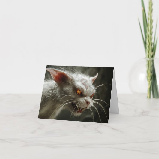 Monster kat  bedankkaart (Voorkant)