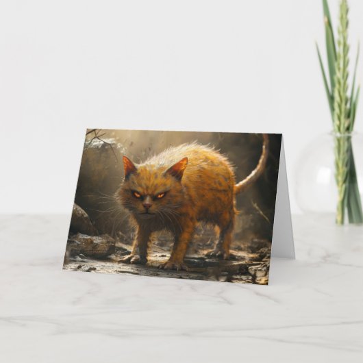 Monster kat bedankkaart (Voorkant)