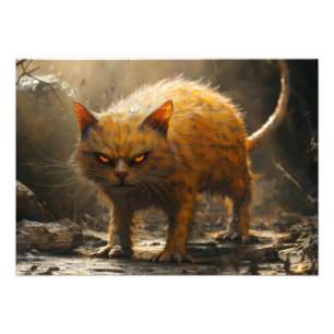 Monster kat foto afdruk