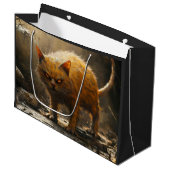 Monster kat groot cadeauzakje (Voorkant Gekanteld)
