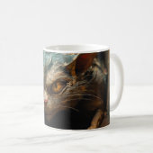 Monster kat koffiemok (Voorkant rechts)