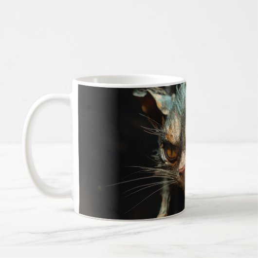 Monster kat koffiemok (Links)