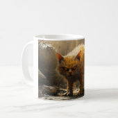 Monster kat koffiemok (Voorkant links)
