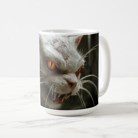 Monster kat koffiemok (Voorkant rechts)