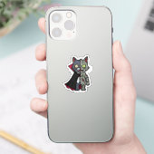 Monster Kat Mashup – Half Vampire, Half Zombie Sticker (Telefoon)